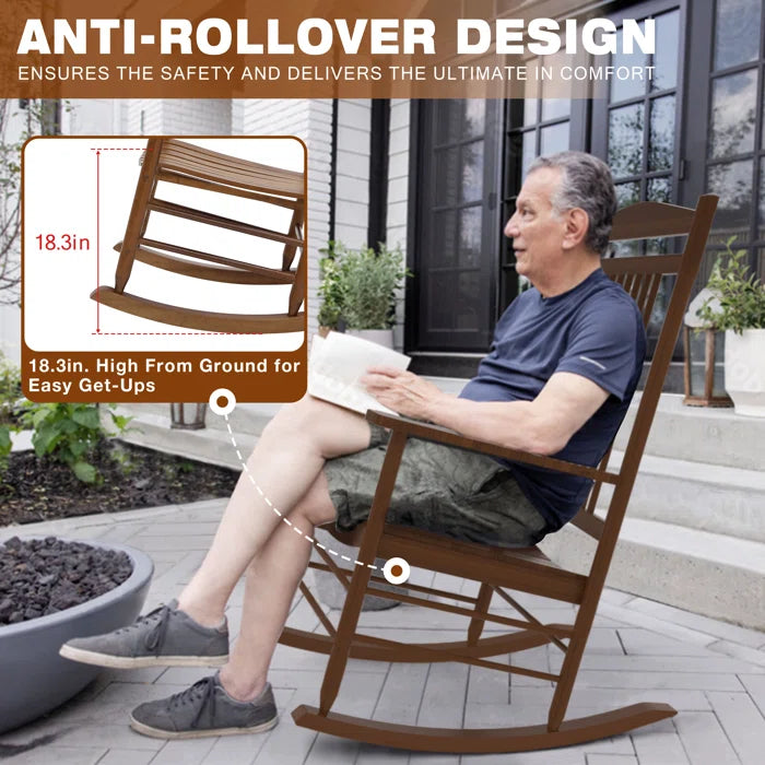 Anarosa Outdoor Rocking Chair - Wooden Bazar