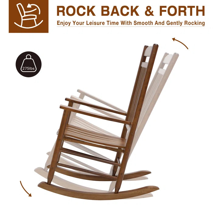 Anarosa Outdoor Rocking Chair - Wooden Bazar