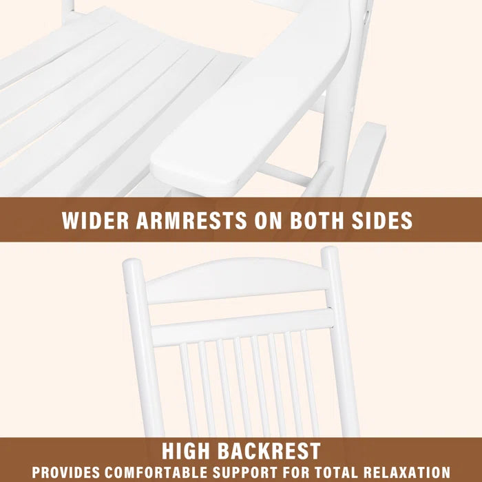 Anarosa Outdoor Rocking Chair - Wooden Bazar