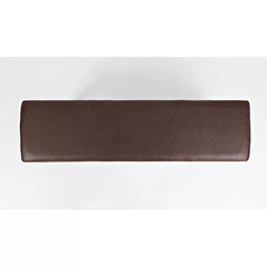 Pawter Faux Leather Upholstered Bench - Wooden Bazar