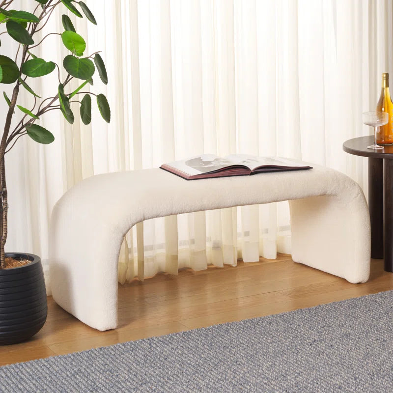 Salisteron Upholstered Bench - Wooden Bazar