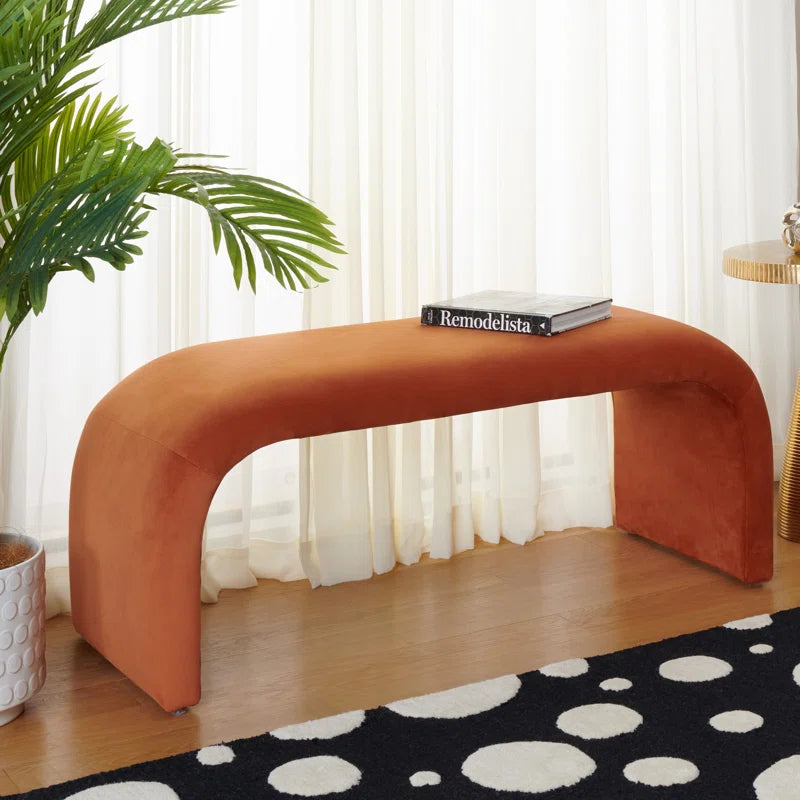 Salisteron Upholstered Bench - Wooden Bazar