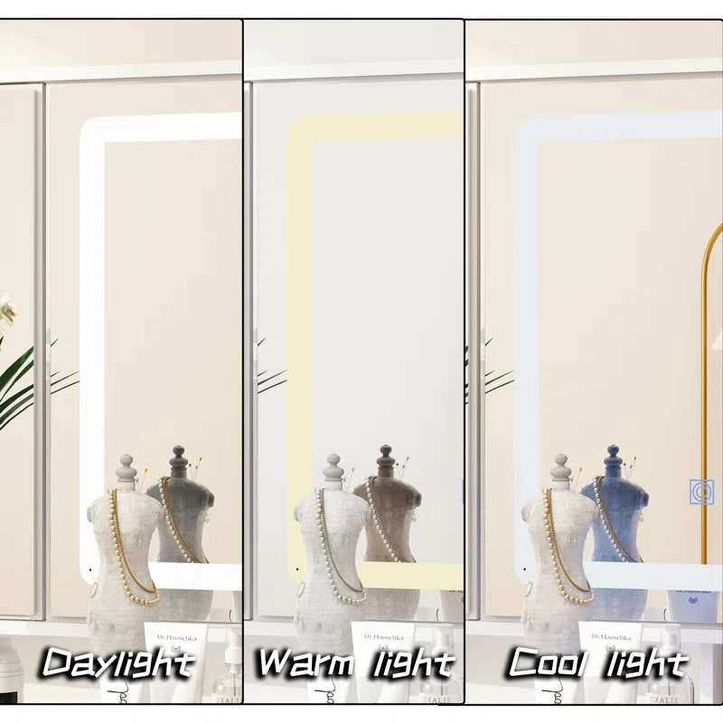 Onkar 9-Drawer Vanity With 3-Mirror - Wooden bazar