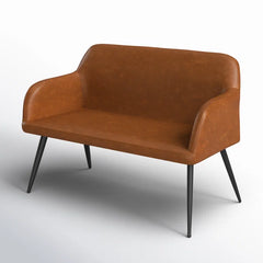 Cantinlor  Faux Leather Upholstered Bench - Wooden bazar
