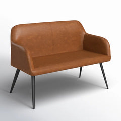 Cantinlor  Faux Leather Upholstered Bench - Wooden bazar