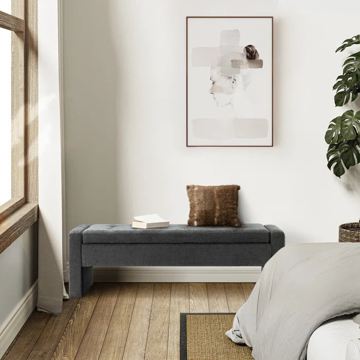 Kapgemini Modern Tufted Upholstered Storage Bench