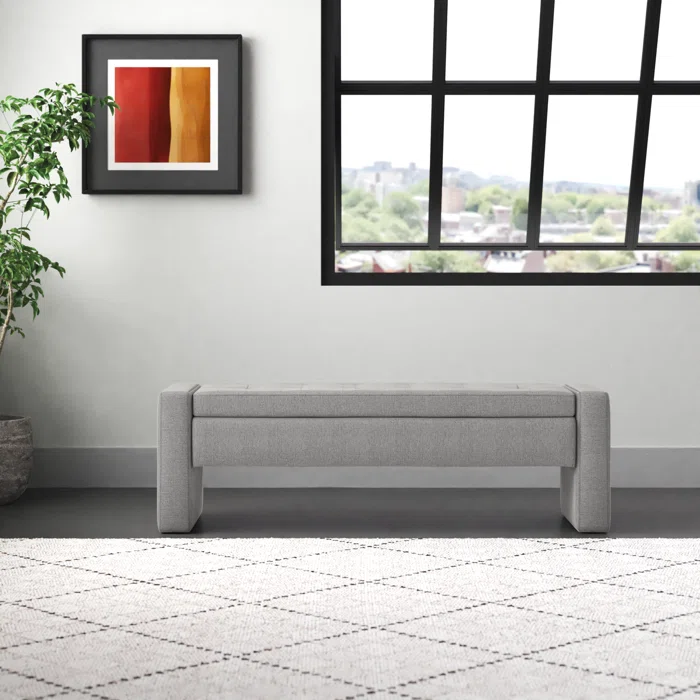 Kapgemini Modern Tufted Upholstered Storage Bench