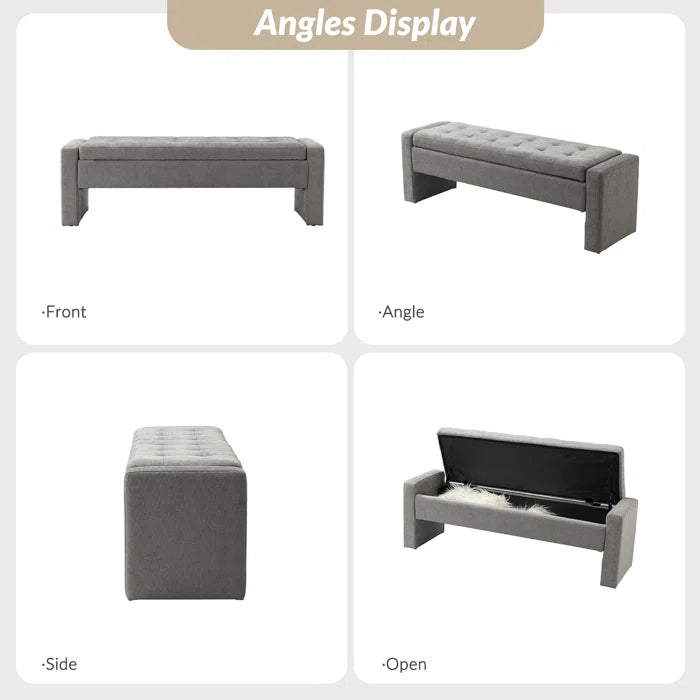 Kapgemini Modern Tufted Upholstered Storage Bench
