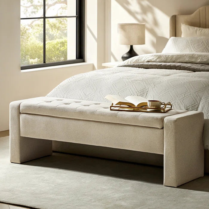 Capsicum Modern Tufted Upholstered Storage Bench