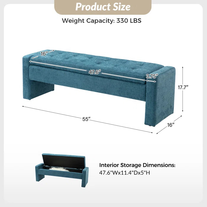 Capsicum Modern Tufted Upholstered Storage Bench