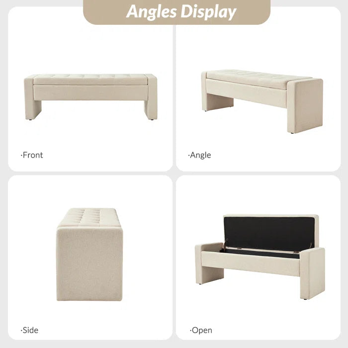 Kapgemini Modern Tufted Upholstered Storage Bench