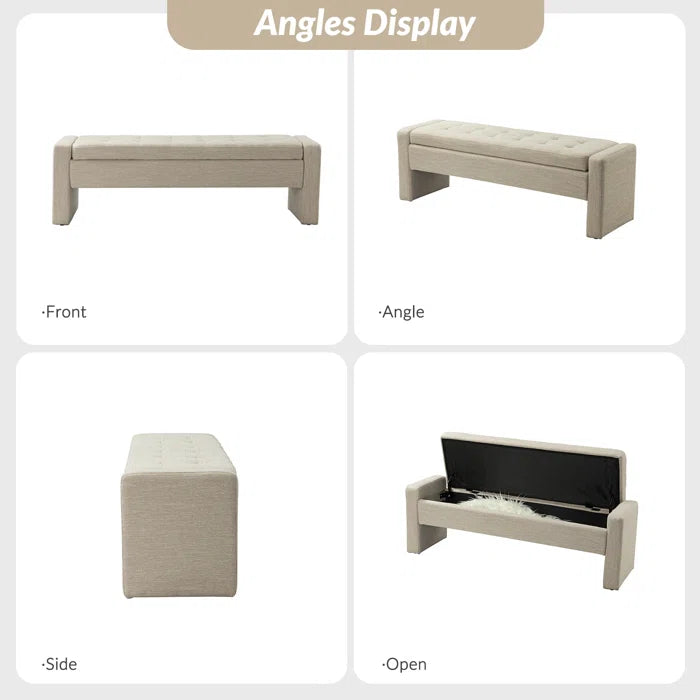 Kapgemini Modern Tufted Upholstered Storage Bench