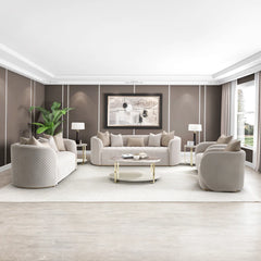 Arianaz 7 - Piece Velvet Living Room Set Luxury Sofa Set