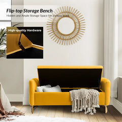 Hekil Upholstered Flip Top Storage Bench with Two Pillows - Wooden bazar