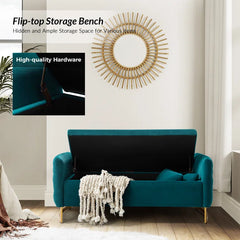 Hekil Upholstered Flip Top Storage Bench with Two Pillows - Wooden bazar