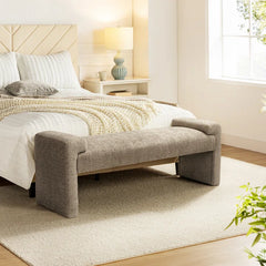 Gelly Modern Upholstered Accent Bench - Wooden Bazar
