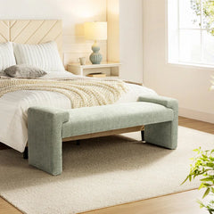 Gelly Modern Upholstered Accent Bench - Wooden Bazar