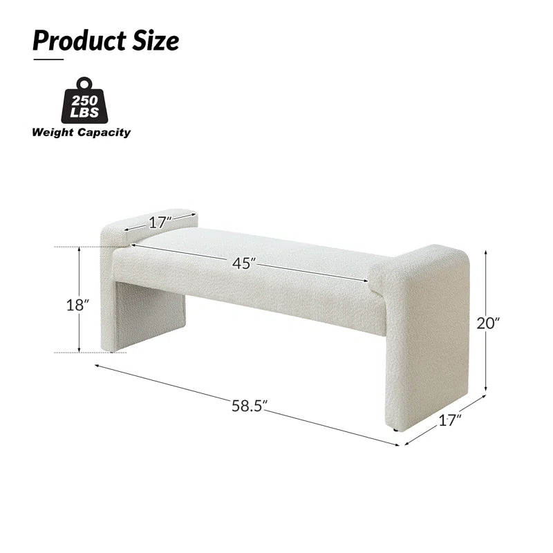 Dalspired Modern Upholstered Bench - Wooden Bazar