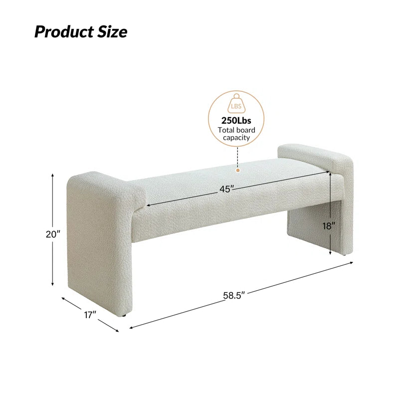 Dalspired Modern Upholstered Bench - Wooden Bazar