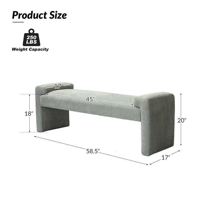 Dalspired Modern Upholstered Bench - Wooden Bazar