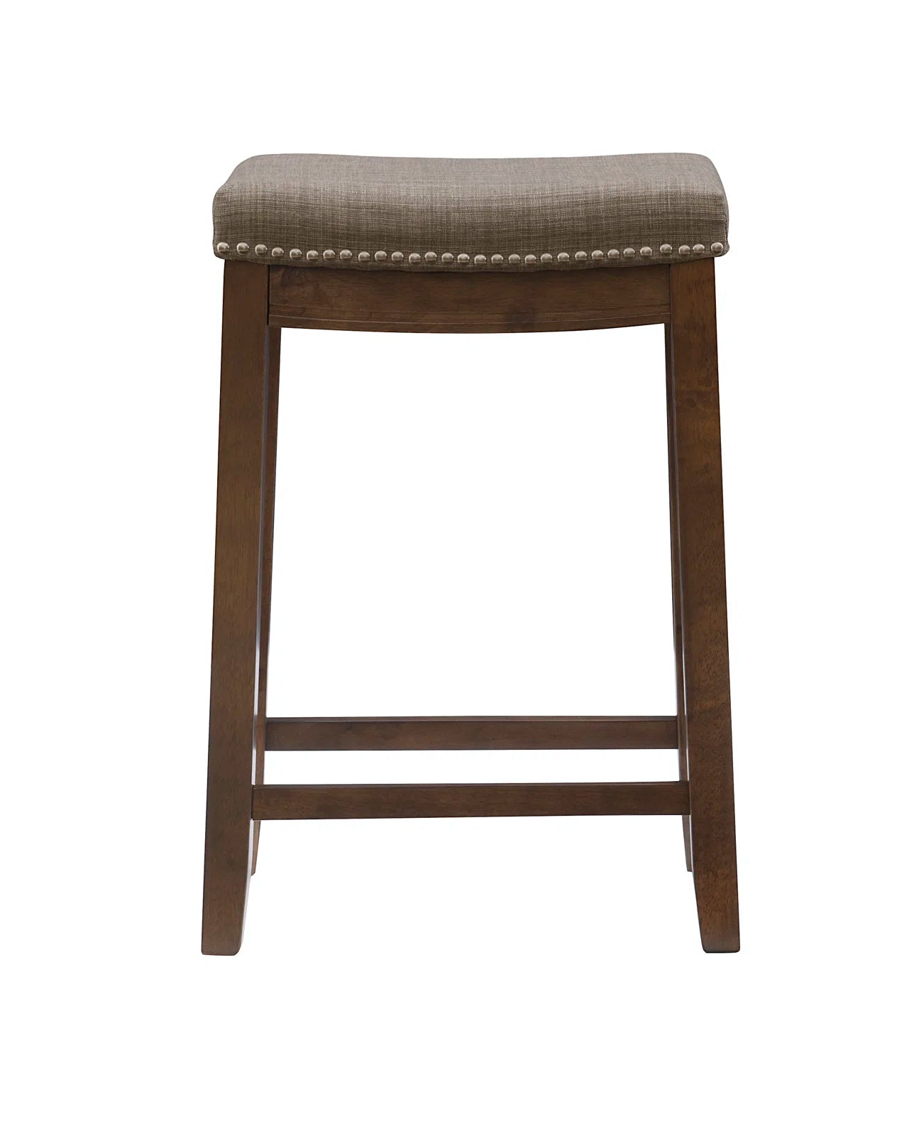 Arlycey Swivel Counter & Bar Solid Wood Backless Stool with Upholstered Seat (Set of 2 )