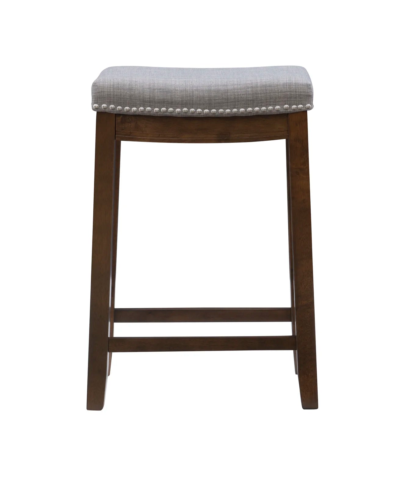 Arlycey Swivel Counter & Bar Solid Wood Backless Stool with Upholstered Seat (Set of 2 )