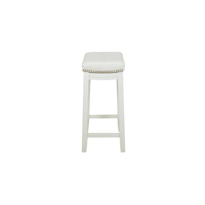 Arlycey Swivel Counter & Bar Solid Wood Backless Stool with Upholstered Seat (Set of 2 )