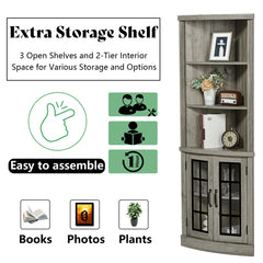 Corner Storage Bookcase - Wooden Bazar