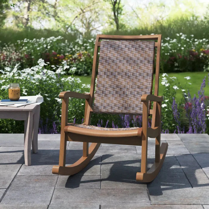 Kalleyson Solid Wood Rocking Chair - Wooden Bazar