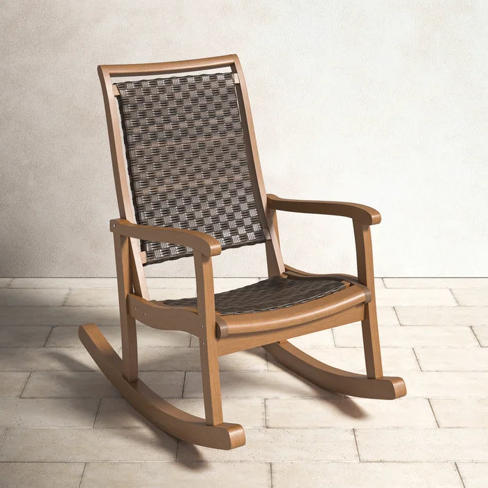 Kalleyson Solid Wood Rocking Chair - Wooden Bazar