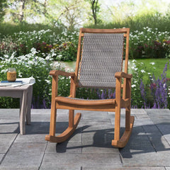 Kalleyson Solid Wood Rocking Chair - Wooden Bazar