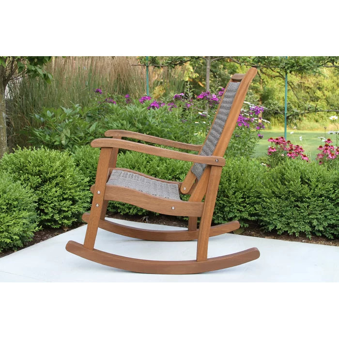 Kalleyson Solid Wood Rocking Chair - Wooden Bazar