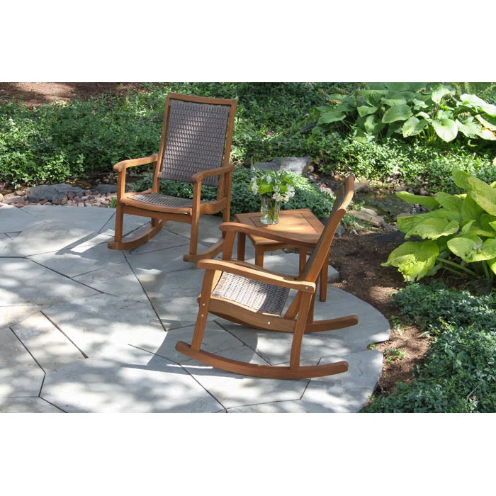 Kalleyson Solid Wood Rocking Chair - Wooden Bazar