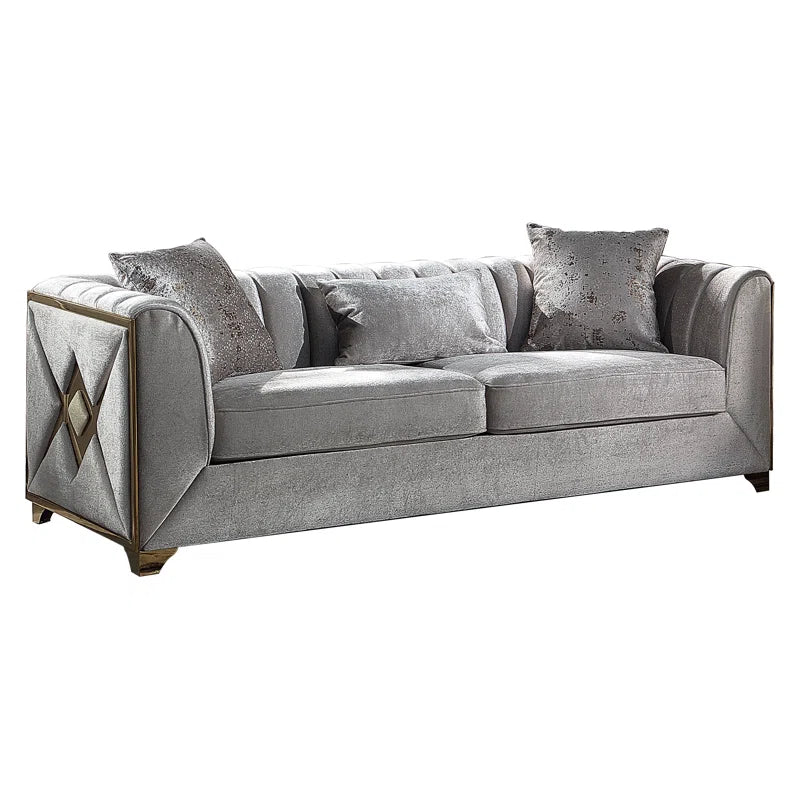 Arrono 3 - Piece Velvet Living Room Luxury Sofa Set