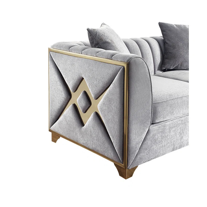 Arrono 3 - Piece Velvet Living Room Luxury Sofa Set