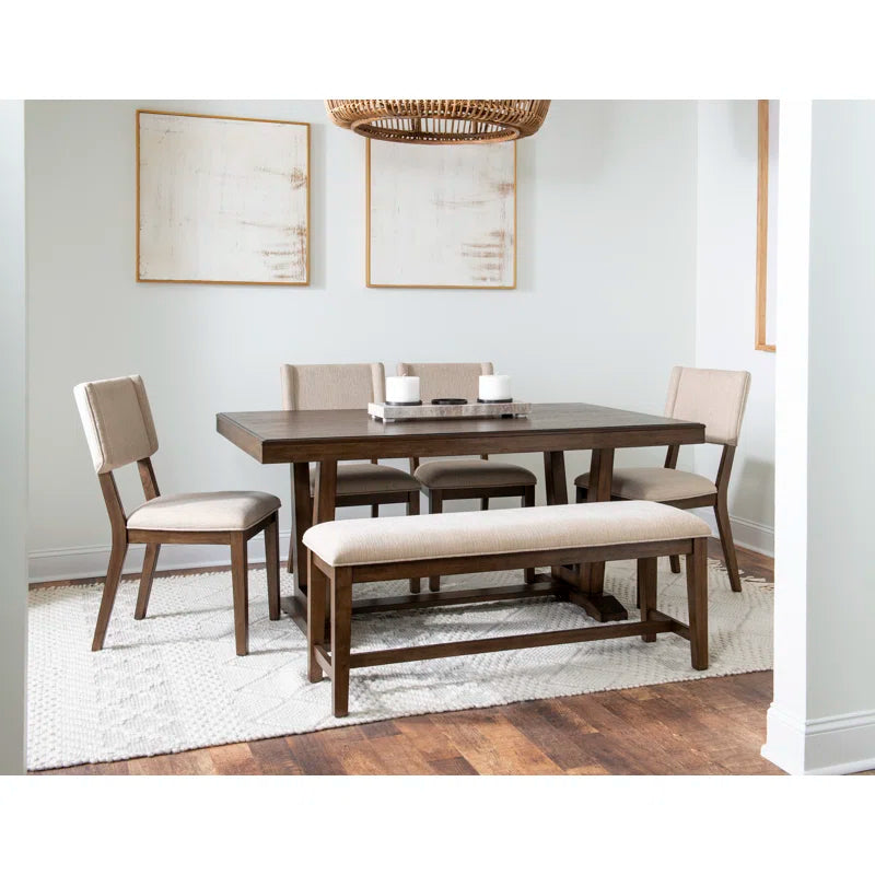 Zailex Upholstered Bench - Wooden Bazar