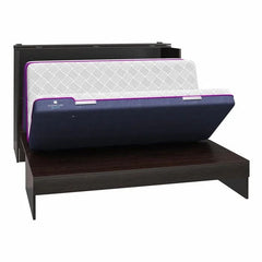 Queen Cabinet Bed With Storage Drawer - Wooden Bazar