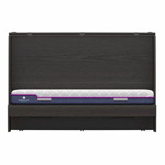 Queen Cabinet Bed With Storage Drawer - Wooden Bazar