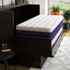 Queen Cabinet Bed With Storage Drawer - Wooden Bazar