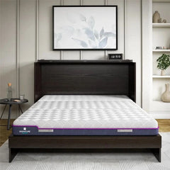 Queen Cabinet Bed With Storage Drawer - Wooden Bazar