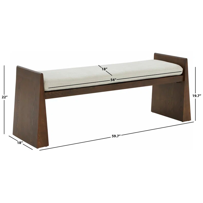 Vaxter Velvet Upholstered Bench - Wooden Bazar