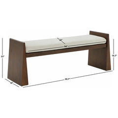 Vaxter Velvet Upholstered Bench - Wooden Bazar