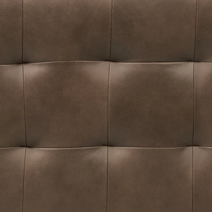 Lakshak Full-Grain Italian Genuine Leather Bench - Wooden Bazar