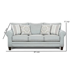 Charles 88' Three Sitting Comfortable Upholstered Sofa - Wooden Bazar