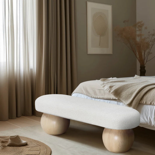 Henik Modern Upholstered Bench - Wooden Bazar