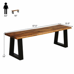 Hamraaz Solid Wood Bench - Wooden Bazar