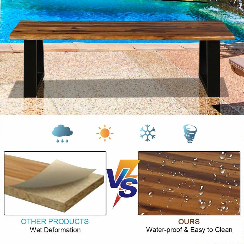 Hamraaz Solid Wood Bench - Wooden Bazar