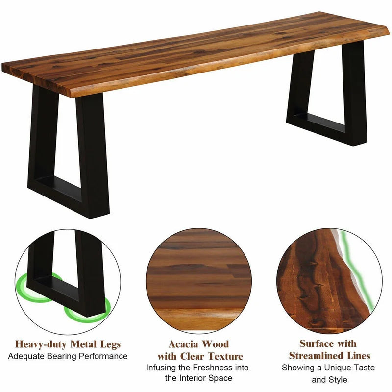 Hamraaz Solid Wood Bench - Wooden Bazar