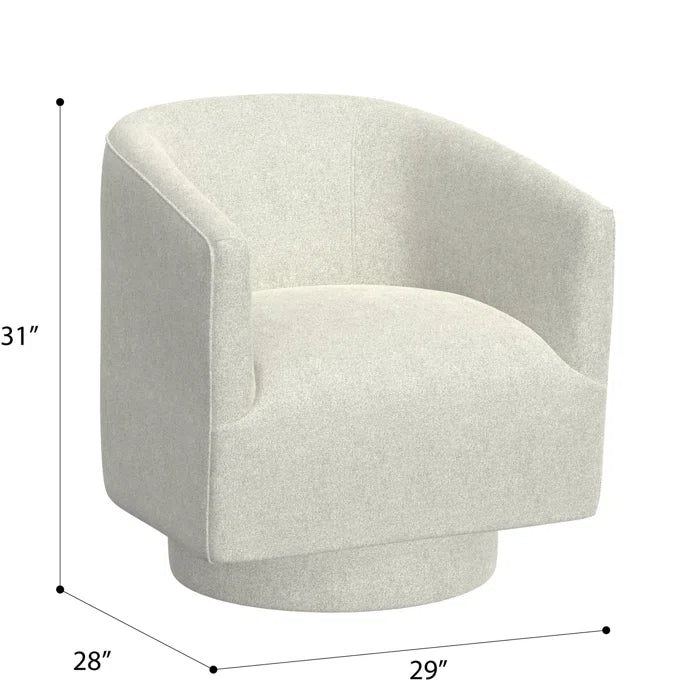 Raosahab Elegant 360° Swivel Upholstered Armchair with Luxe Comfort and Stylish Design