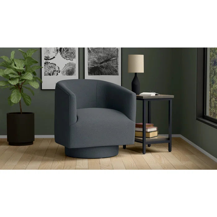 Raosahab Elegant 360° Swivel Upholstered Armchair with Luxe Comfort and Stylish Design